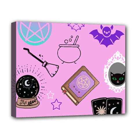 Pastel Goth Witch Pink Deluxe Canvas 20  X 16  (stretched) by NerdySparkleGoth