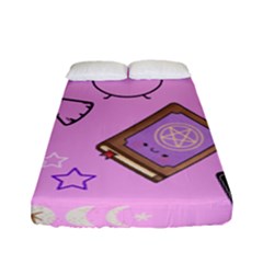 Pastel Goth Witch Pink Fitted Sheet (full/ Double Size) by NerdySparkleGoth