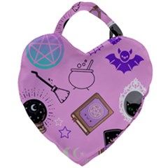 Pastel Goth Witch Pink Giant Heart Shaped Tote by NerdySparkleGoth