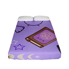 Pastel Goth Witch Purple Fitted Sheet (full/ Double Size) by NerdySparkleGoth