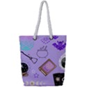 Pastel Goth Witch Purple Full Print Rope Handle Tote (Small) View1