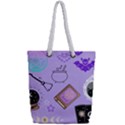 Pastel Goth Witch Purple Full Print Rope Handle Tote (Small) View2