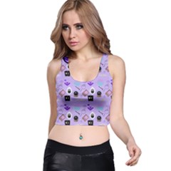 Pale Purple Goth Racer Back Crop Top by NerdySparkleGoth