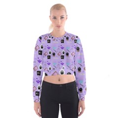 Pale Purple Goth Cropped Sweatshirt by NerdySparkleGoth