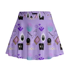 Pale Purple Goth Mini Flare Skirt by NerdySparkleGoth