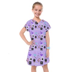 Pale Purple Goth Kids  Drop Waist Dress by NerdySparkleGoth