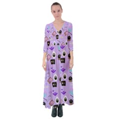 Pale Purple Goth Button Up Maxi Dress by NerdySparkleGoth