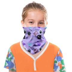 Pale Purple Goth Face Covering Bandana (kids) by NerdySparkleGoth