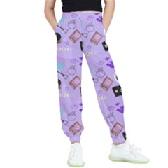 Pale Purple Goth Kids  Elastic Waist Pants by NerdySparkleGoth