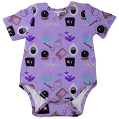 Pale Purple Goth Baby Short Sleeve Onesie Bodysuit by NerdySparkleGoth