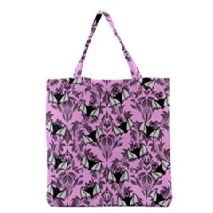 Pink Bats Grocery Tote Bag by NerdySparkleGoth