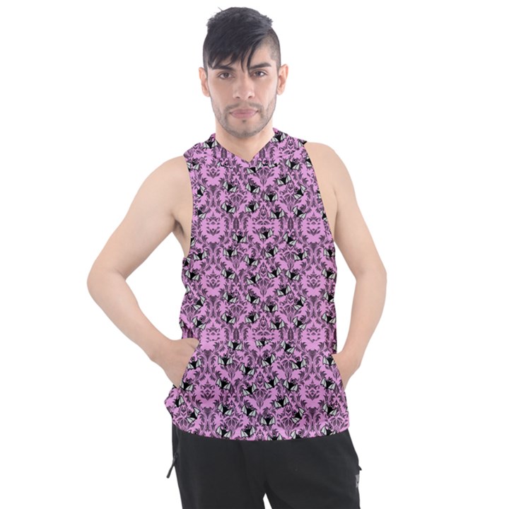 Pink Bat Men s Sleeveless Hoodie