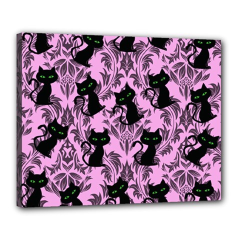 Pink Cats Canvas 20  X 16  (stretched) by NerdySparkleGoth