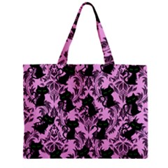 Pink Cats Zipper Mini Tote Bag by NerdySparkleGoth