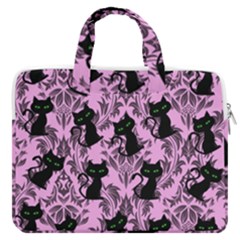 Pink Cats Macbook Pro 16  Double Pocket Laptop Bag  by NerdySparkleGoth