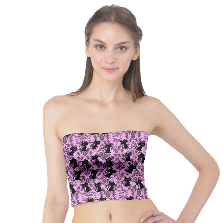 Pink Cat Tube Top