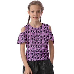 Pink Cat Kids  Butterfly Cutout Tee