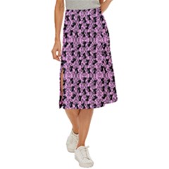 Pink Cat Midi Panel Skirt