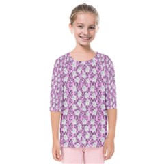 Pink Ghost Kids  Quarter Sleeve Raglan Tee