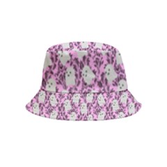 Pink Ghost Inside Out Bucket Hat (kids) by NerdySparkleGoth