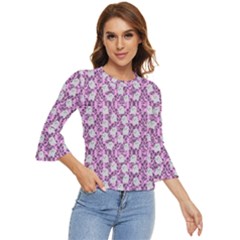 Pink Ghost Bell Sleeve Top