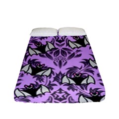 Purple Bats Fitted Sheet (full/ Double Size) by NerdySparkleGoth