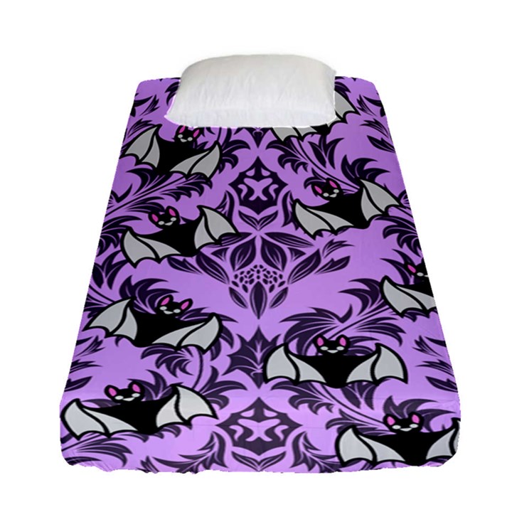 Purple Bats Fitted Sheet (Single Size)