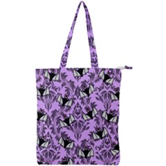 Purple Bats Double Zip Up Tote Bag by NerdySparkleGoth