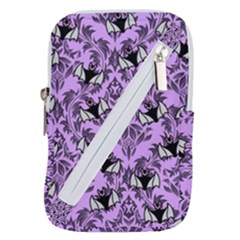 Purple Bats Belt Pouch Bag (small) by NerdySparkleGoth