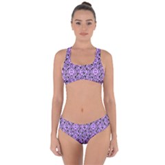 Purple Bats Criss Cross Bikini Set by NerdySparkleGoth