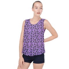 Purple Bats Bubble Hem Chiffon Tank Top by NerdySparkleGoth