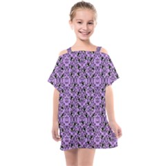 Purple Bats Kids  One Piece Chiffon Dress by NerdySparkleGoth