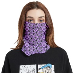 Purple Bats Face Covering Bandana (two Sides) by NerdySparkleGoth