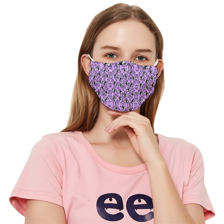 Purple Bats Fitted Cloth Face Mask (Adult)