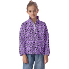 Purple Bats Kids  Half Zip Hoodie