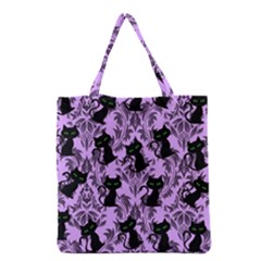 Purple Cats Grocery Tote Bag by NerdySparkleGoth