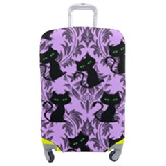 Purple Cats Luggage Cover (medium) by NerdySparkleGoth