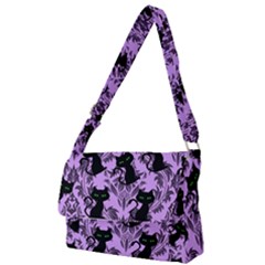 Purple Cats Full Print Messenger Bag (s)