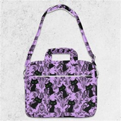 Purple Cats Macbook Pro Shoulder Laptop Bag  by NerdySparkleGoth