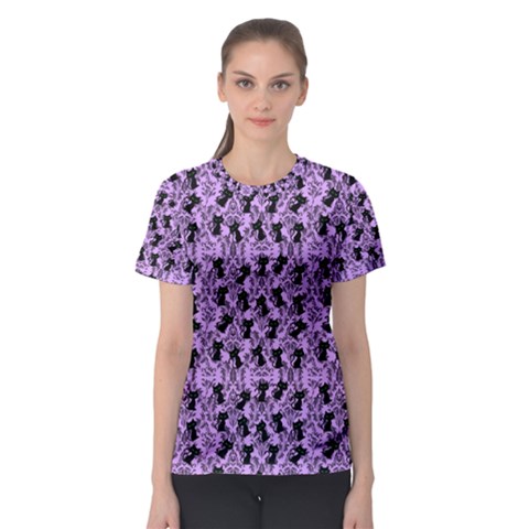 Purple Cat Women s Sport Mesh Tee by NerdySparkleGoth