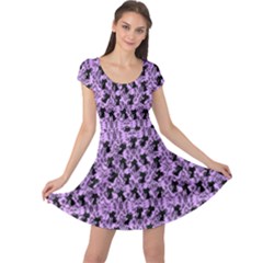 Purple Cat Cap Sleeve Dress by NerdySparkleGoth