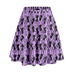 Purple Cat High Waist Skirt by NerdySparkleGoth