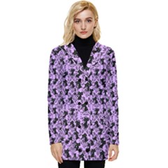 Purple Cat Button Up Hooded Coat 