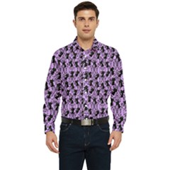 Purple Cat Men s Long Sleeve  Shirt by NerdySparkleGoth