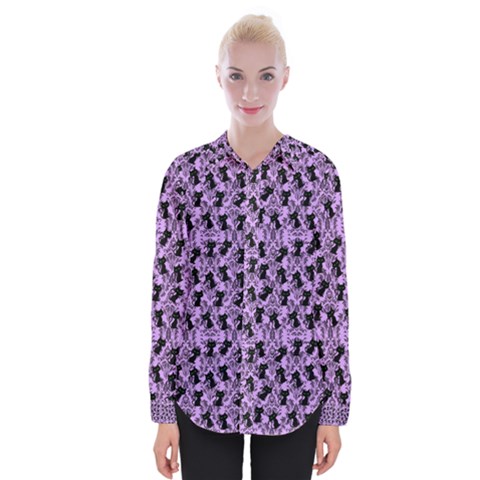 Purple Cat Womens Long Sleeve Shirt by NerdySparkleGoth