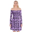 Purple Cat Off Shoulder Skater Dress View1