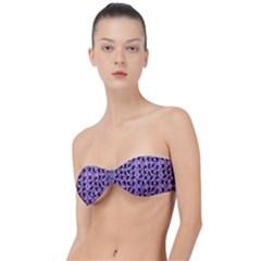 Purple Cat Classic Bandeau Bikini Top  by NerdySparkleGoth