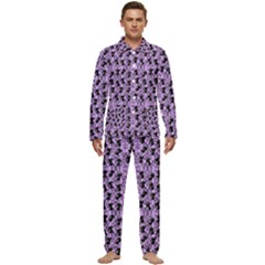 Purple Cat Men s Long Sleeve Velvet Pocket Pajamas Set