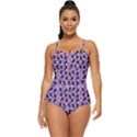 Purple Cat Retro Full Coverage Swimsuit View1