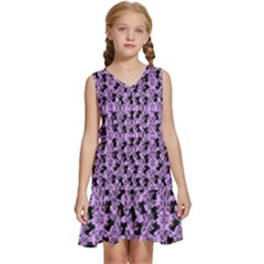 Purple Cat Kids  Sleeveless Tiered Mini Dress